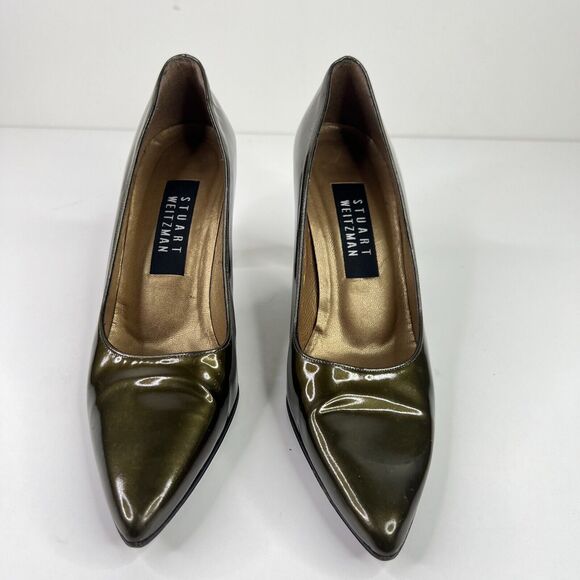 Stuart Weitzman Women's Pointed Toe Slip On Heels Short Pump‎ Size 6.5M - Picture 2 of 9